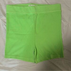 Talentless women’s 3” rib biker short neon Green